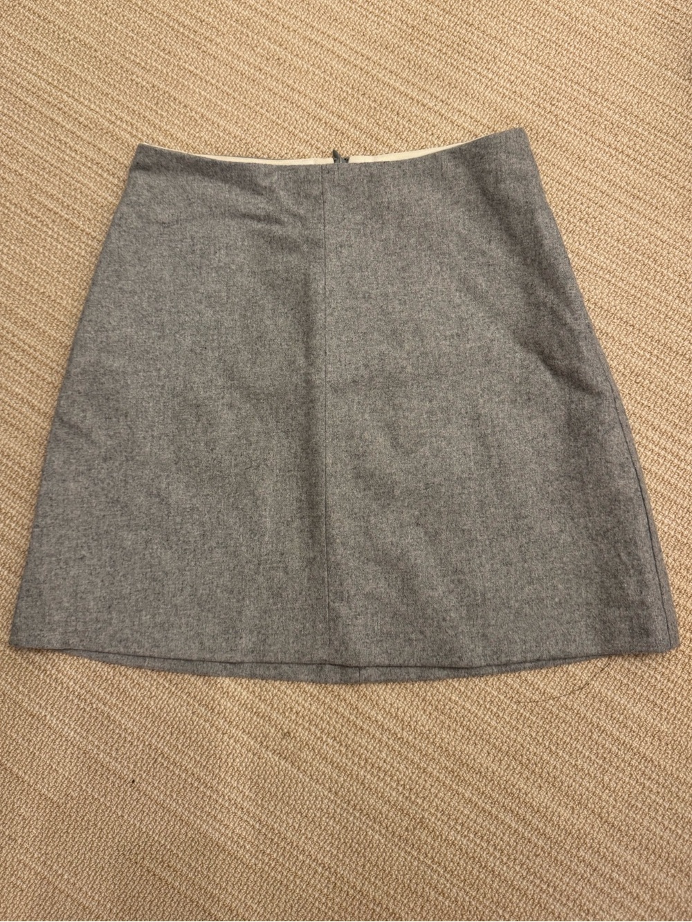 Wilfred Grey Mini A-Line Wool Blend Skirt Size 4